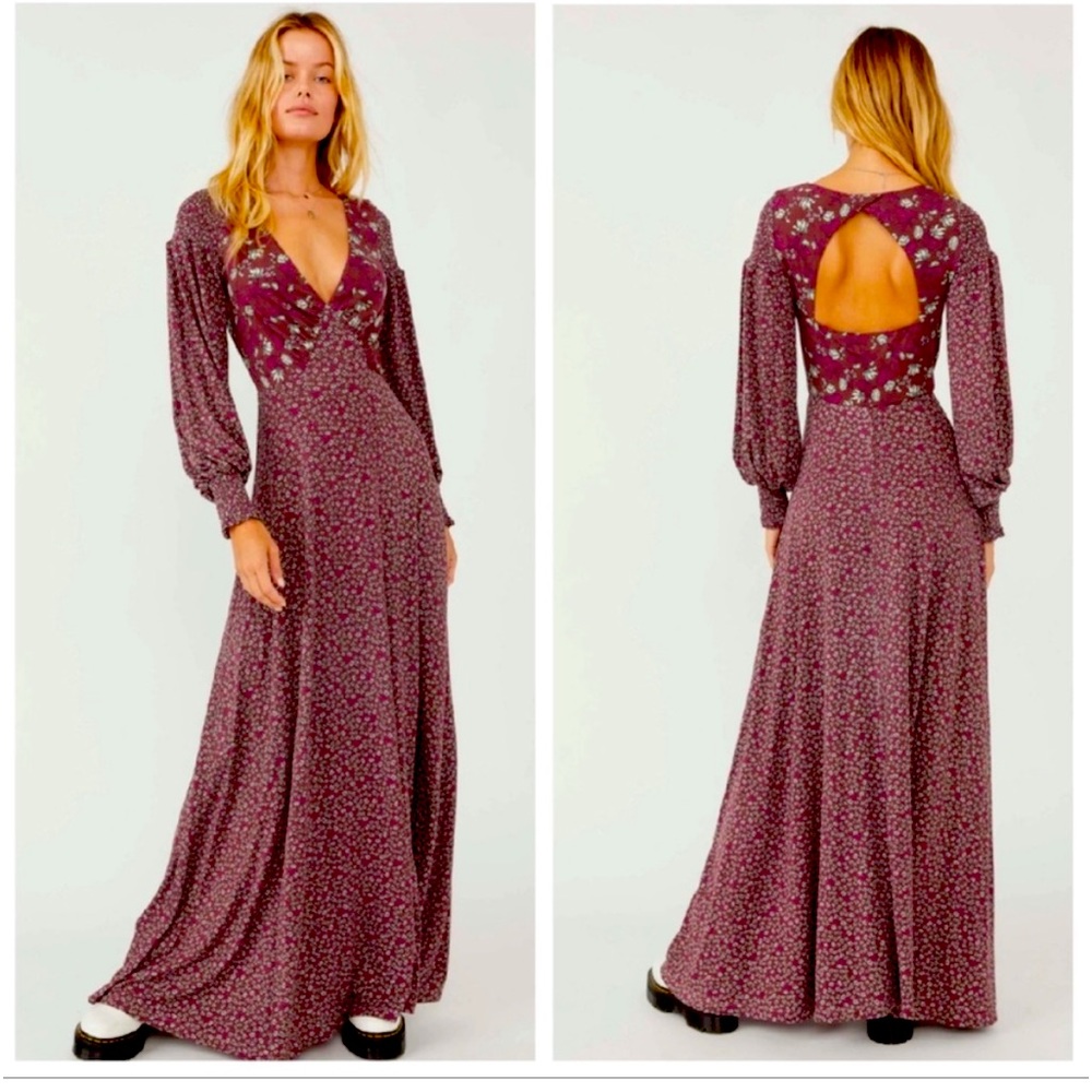 Free People Love Story Long Sleeve Maxi Dress.